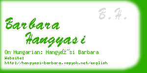 barbara hangyasi business card